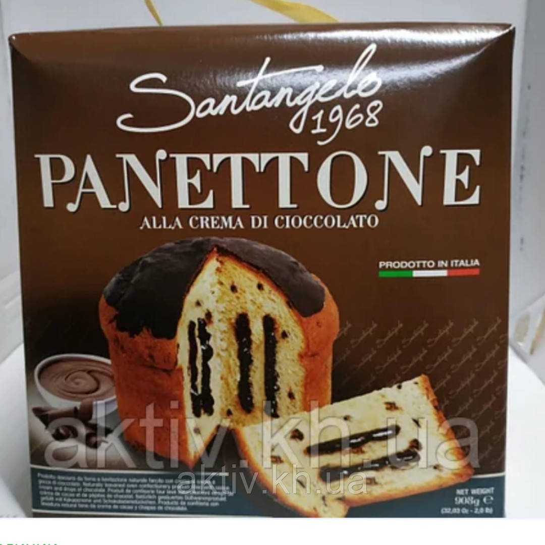 Італійський кекс паска Панеттоне Santangelo шоколадний крем 908гр