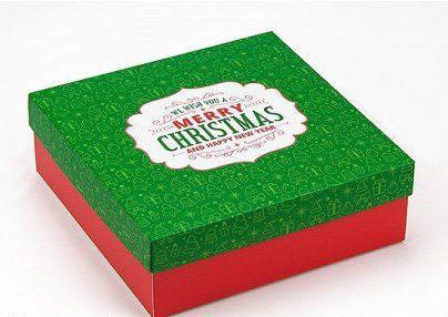 Подарункова коробка NZY "Marry Christmas" 18х18х6 см Зелений/ Червоний (128731), фото 2
