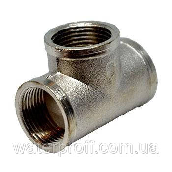 Трійник Lexline нікель 1/2"в-1/2"в-1/2"в