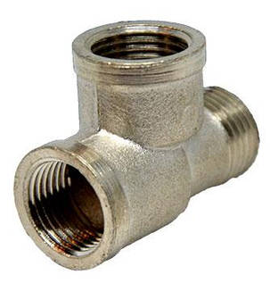 Трійник Lexline нікель 1/2"в-1/2"в-1/2"н, фото 1