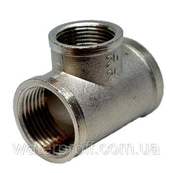 Трійник Lexline нікель 3/4"в-1/2"в-3/4"в