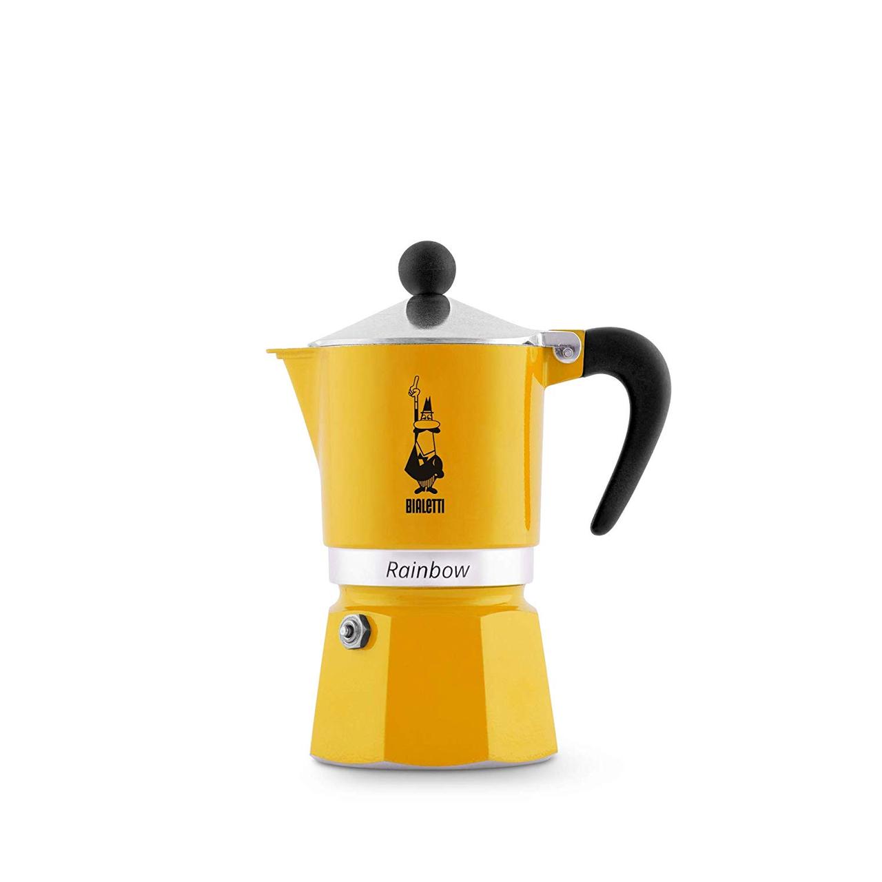Гейзерна кавоварка Bialetti Rainbow Жовта (6 чашок - 270 мл)