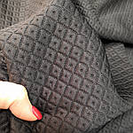 Чорний, щільний трикотаж жакард, якісний трикотаж для плаття, спідниці, жакета.арт 129, фото 4