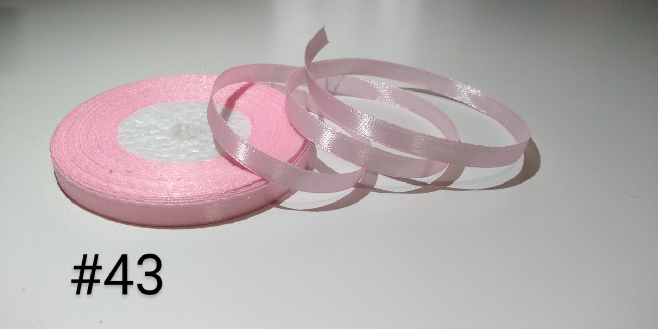 Стрічка атласна. 0,6 см х 23 м. ніжно-розова, фото 1
