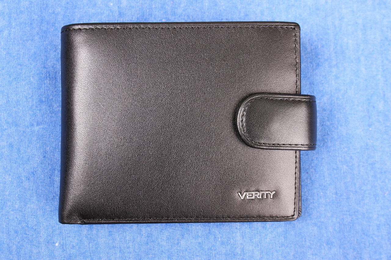Чоловіче шкіряне портмоне Verity чорний VE-023-25