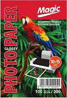 Фотопапір Magic 10x15 см Глянсовий 200 г. (100листів)