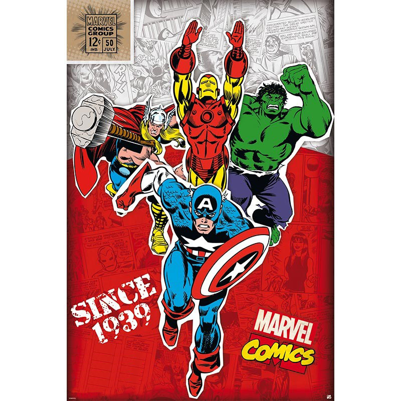 Постер MARVEL "Heroes 1939" (Герої 1939),91.5x61