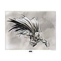 Коллекционная картина DC COMICS - Collector Artprint - «Эскиз Бэтмена» (50x40) напечатана ограниченным тиражом