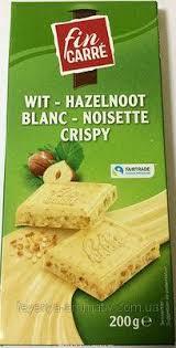 Шоколад білий з фундуком та крипсами Weisse Crips &Nuss Fin Carre Німеччина 200г