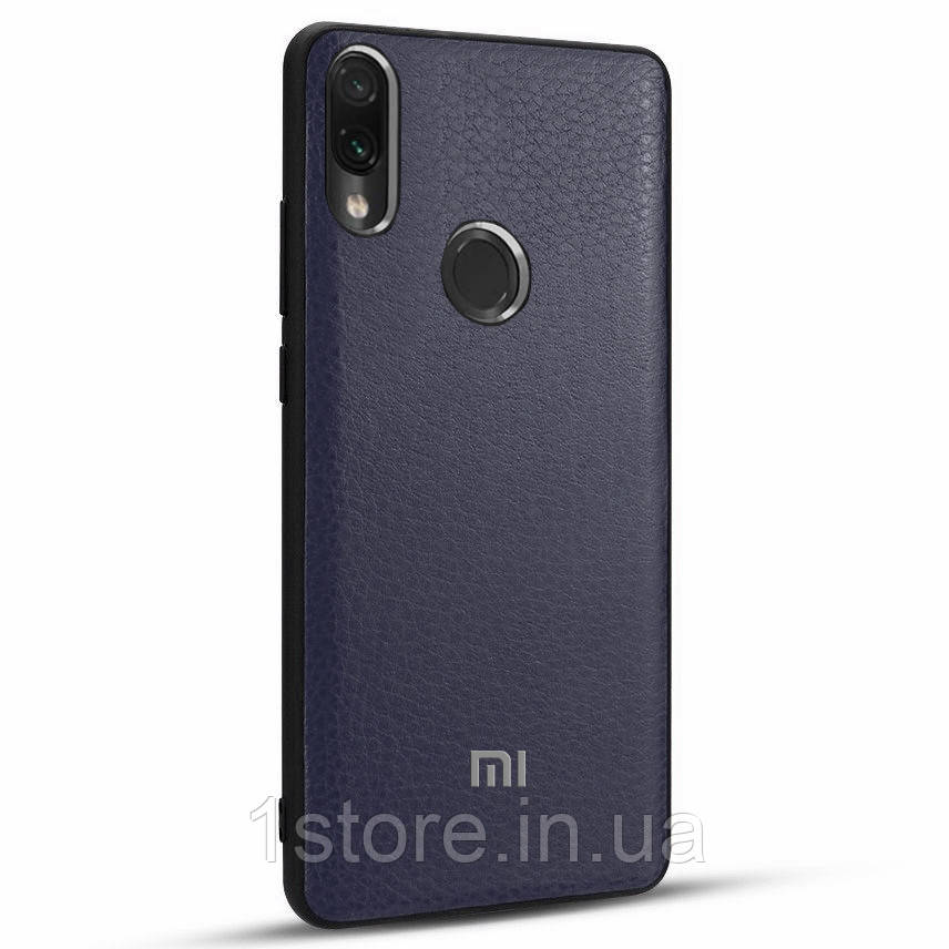 Шкіряна накладка Classic series для Xiaomi Redmi Note 7 / Note 7 Pro / Note 7s (Синій)