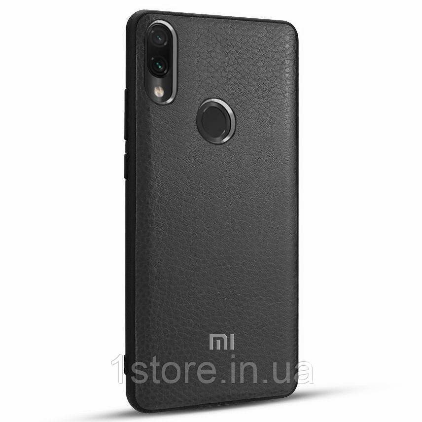 Шкіряна накладка Classic series для Xiaomi Redmi Note 7 / Note 7 Pro / Note 7s (Чорний)