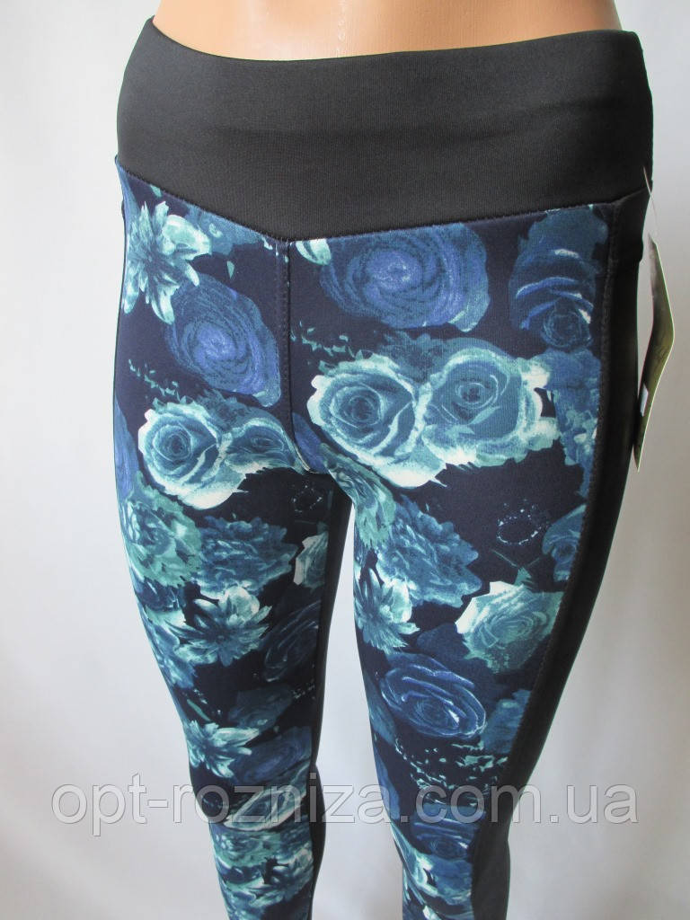 Молодіжні лосини з квітами., фото 1
