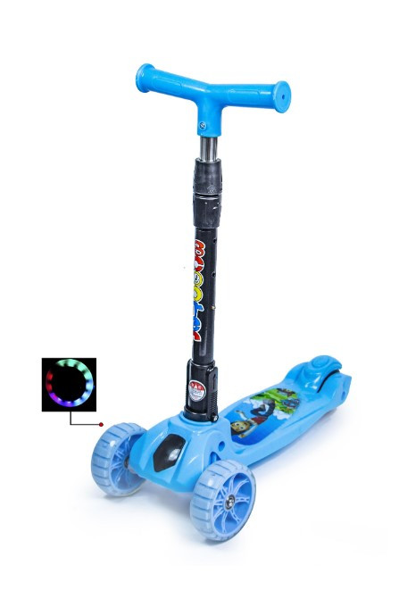 Самокат триколісний дитячий складна ручка Smart mini колеса світяться при катанні
