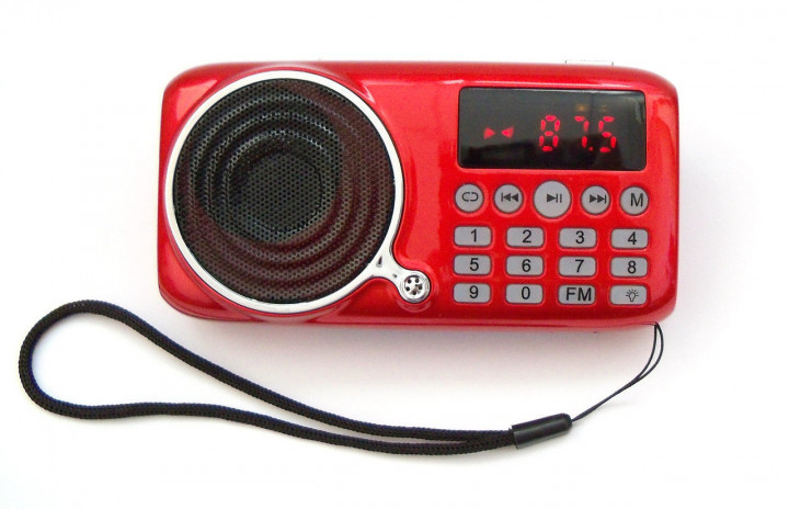 FM Радіоприймач UKC SPS U-11 JF-11 з MP3, червоний, фото 1