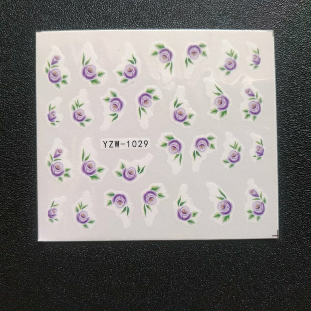 Наклейка на нігті, наклейка для нігтів, нігтьовий дизайн "квіти" 20 шт. набір
