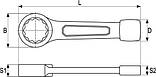 Ключ накидний ударний YATO YT-1611 (Польща), фото 2