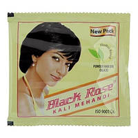 Фарба для волосся на основі хни чорна (Kali Mehandi, Black Rose), 50 грамів