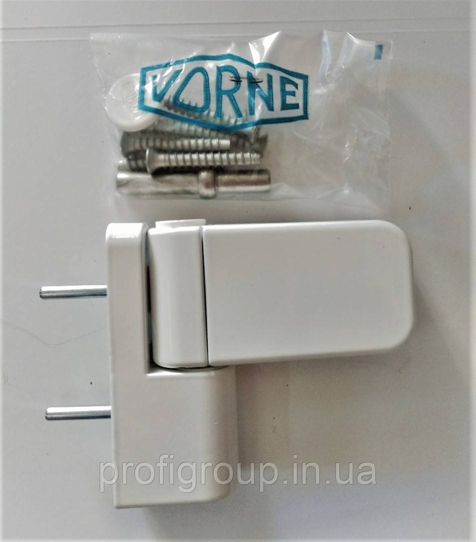 Петля дверна VORNE NEW 20-23 мм біла для ПВХ дверей