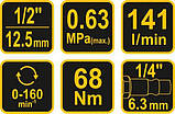 Тріскачка пневматична 1/2" VOREL 81118 (Польща), фото 4