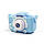 Силіконовий чохол і ремінець для дитячого цифрового фотоапарата ХоКо KVR-001 блакитний, фото 3