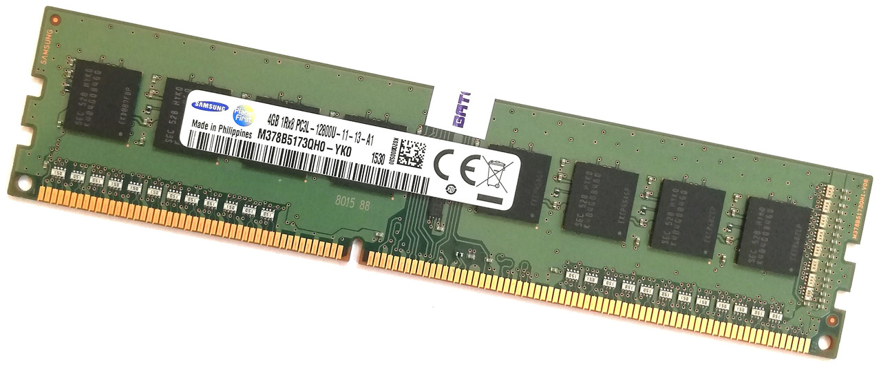 Оперативна пам'ять Samsung DDR3L 4Gb 1600MHz PC3-12800U 1R8 CL11 (M378B5173QH0-YK0) Б/В