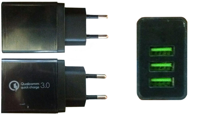 Мережевий зарядний пристрій (СЗУ) Quick Charge 3.0 AR-QC-03 (4.8 A max) Чорного кольору з індикацією