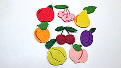 Декор із фетру Аплікація набір "Фрукти"