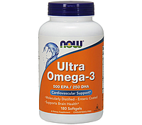 Now Foods, Ultra Omega-3 (180 капс.), омега-3 концентрат 500/250