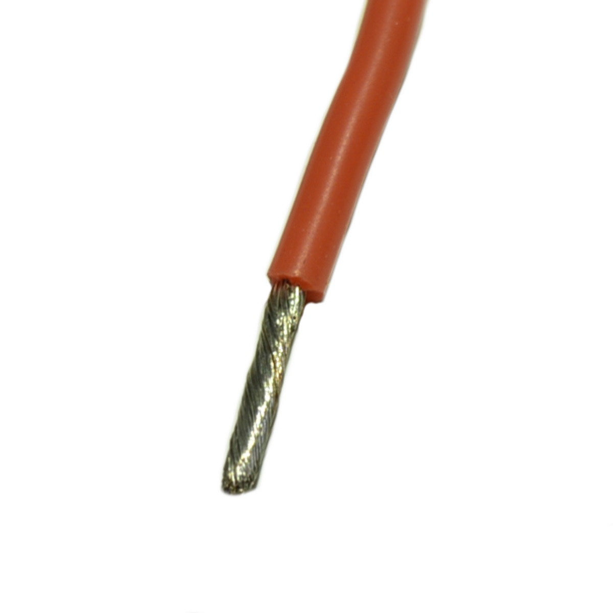 Провід гнучкий, силікон. ізол., 18AWG (~0,82мм²), луджена мідь, черв, 7-0806, фото 1