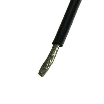 Провід гнучкий, силікон. ізол., 16AWG (~1,31мм²), луджена мідь, чорн. 7-0301
