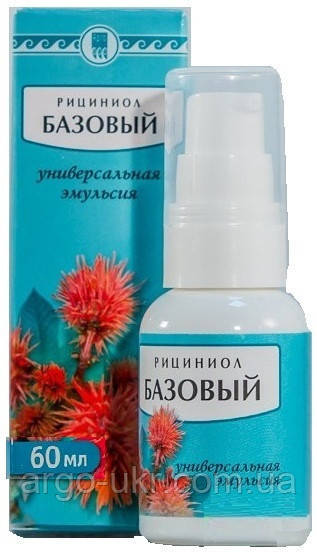Рициніол базовий 60 мл Арго (противірусне, гайморит, герпес, нежить, ангіна, риніт, для дітей, дорослих)