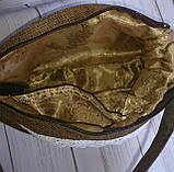 Сумка середня коричнева з вишивкою "Маргаритки", фото 3