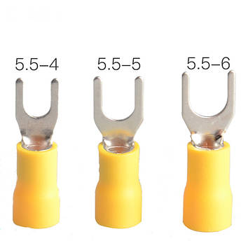 Наконєчник вілочний з ізоляцією (4-6) SV 5,5-, фото 2