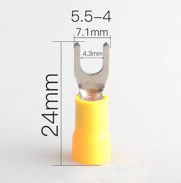 Наконєчник вілочний з ізоляцією (4-6) SV 5,5-, фото 2