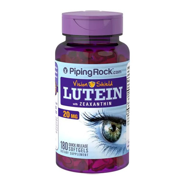 PipingRock Lutein + Zeaxanthin 20 mg 180 Softgels, фото 1