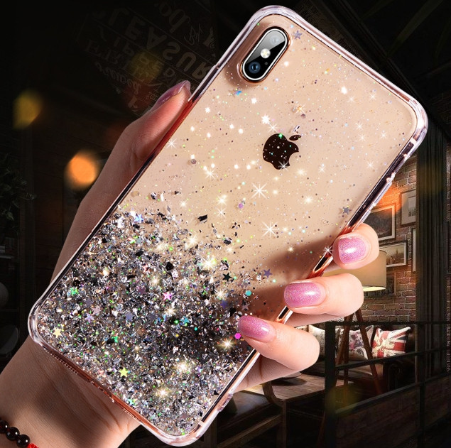 Блискучий чохол з срібною фольгою Iphone 5/5s