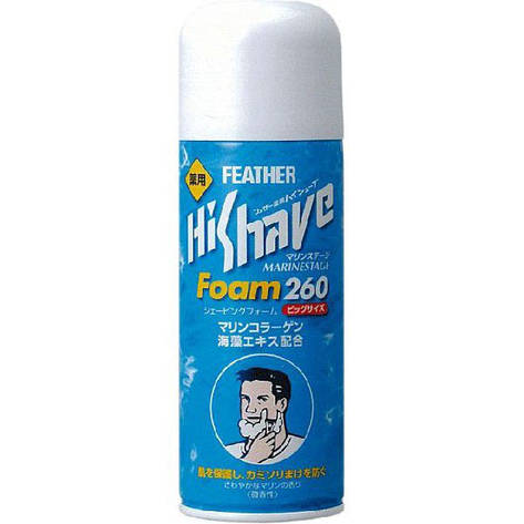 Піна для гоління Feather "HiShave" морський колаген + водорості з лікувальним ефектом 50 г (832449), фото 1