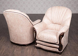 М'яке крісло у вітальні в класичному стилі на замовлення, від виробника. Модель "Кармен", класичні меблі