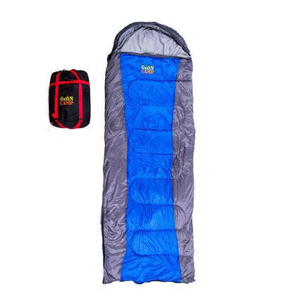 Спальний мішок GreenCamp GrC1009-BL весна-осінь 450 г/м2, фото 1