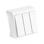Вимикач трьохклавішні Viko Vera Білий