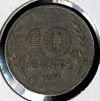 Монета Нідерландів 10 центів 1942 р.