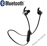 Вакуумні навушники та гарнітура бездротові Bluetooth блютуз GU-98 / MP3 плеєр / Чорні