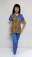Костюм жіночий медичний Грациоз бавовна 44 ррозмір короткий рукав