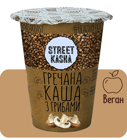 Каша гречана з грибами, 50 г, Street kasha