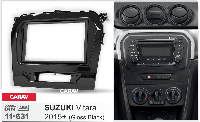 2-DIN переходная рамка SUZUKI Vitara 2015+ (Gloss black), CARAV 11-631