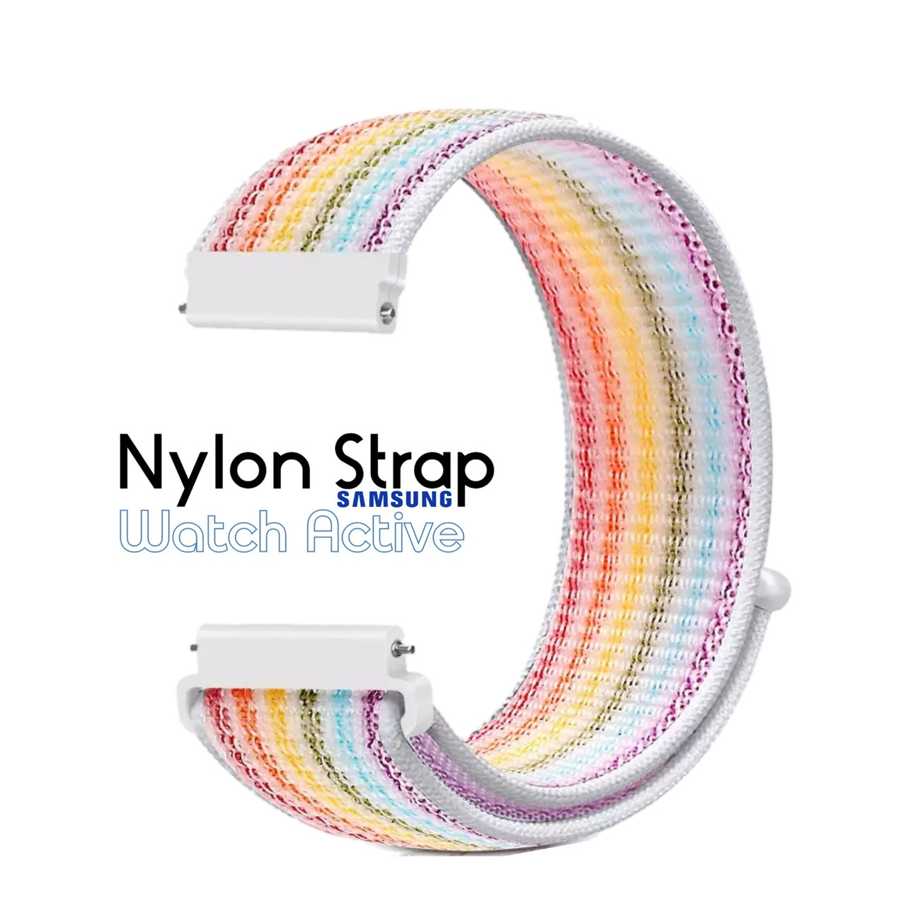 Нейлоновий Ремінець для Galaxy Watch Active Rainbow