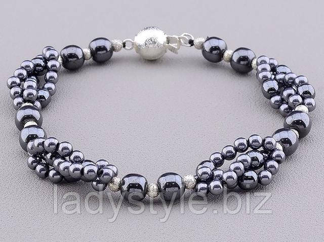 Яркий браслет с гематитом от студии LadyStyle.Biz украшения амазонит купить серебро браслет подарок оберег