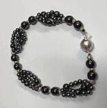 Яскравий браслет із гематитом "Срібло", фото 7