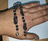Яскравий браслет із гематитом "Срібло", фото 6