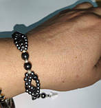 Яскравий браслет із гематитом "Срібло", фото 5